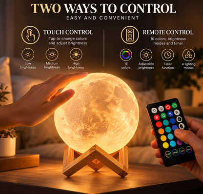 BUKRAG MoonGlow™ – 3D Moon Lamp