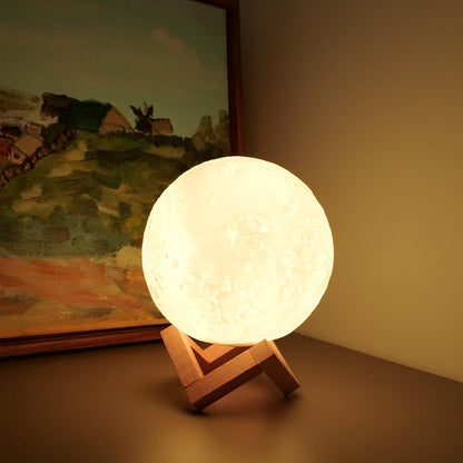 Moon Lamp, 16 Colors LED Night Light with Remote/Touch, Timer/Dimming 4.8In